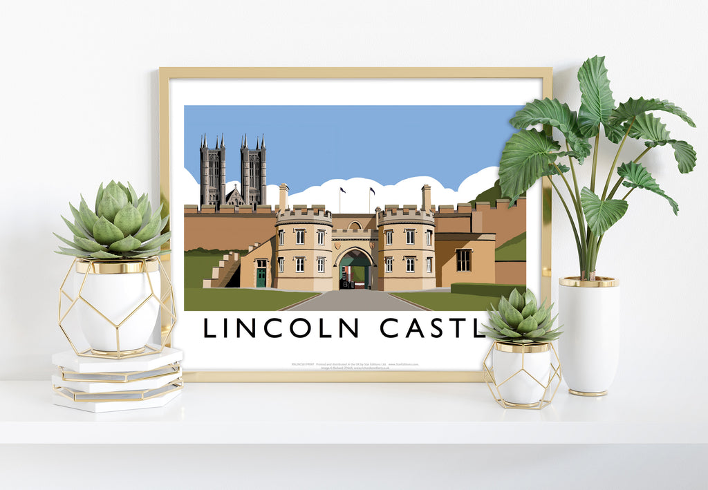 Lincoln Castle By Artist Richard O'Neill - 11X14inch Premium Art Print