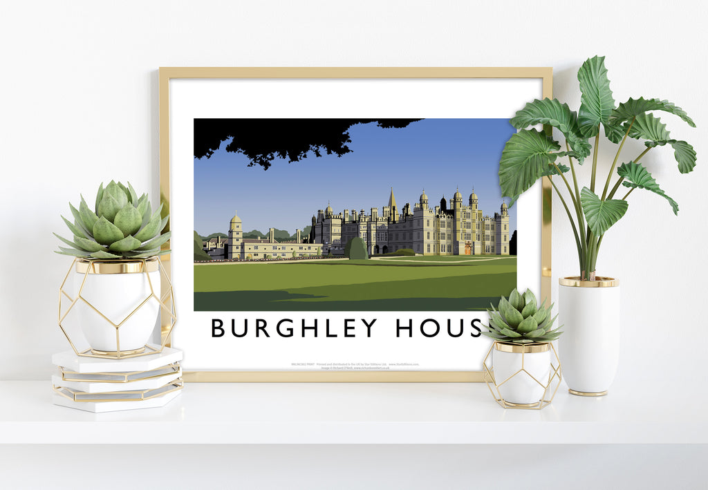 Burghley House By Artist Richard O'Neill - 11X14inch Premium Art Print