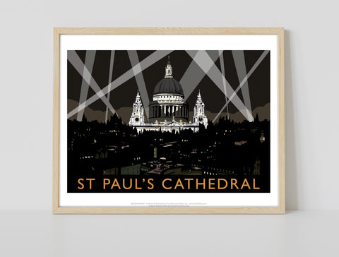 St Pauls Cathedral, London at Night - Art Print