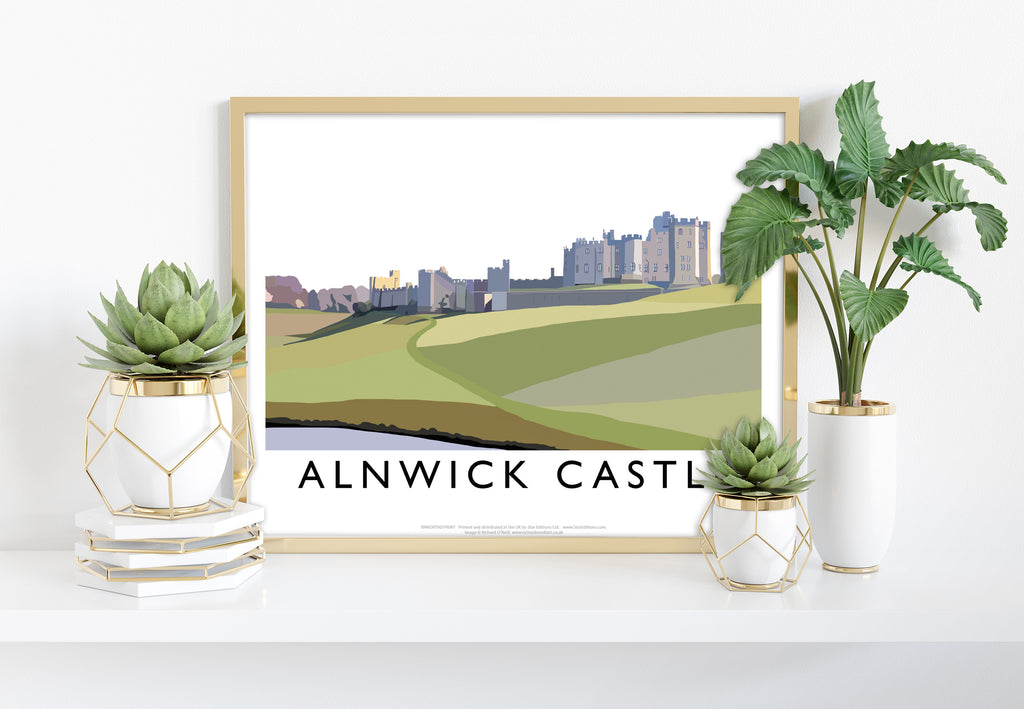 Alnwick Castle By Artist Richard O'Neill - 11X14inch Premium Art Print