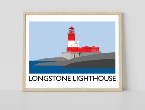 Longstone Lighthouse By Artist Richard O'Neill - Art Print