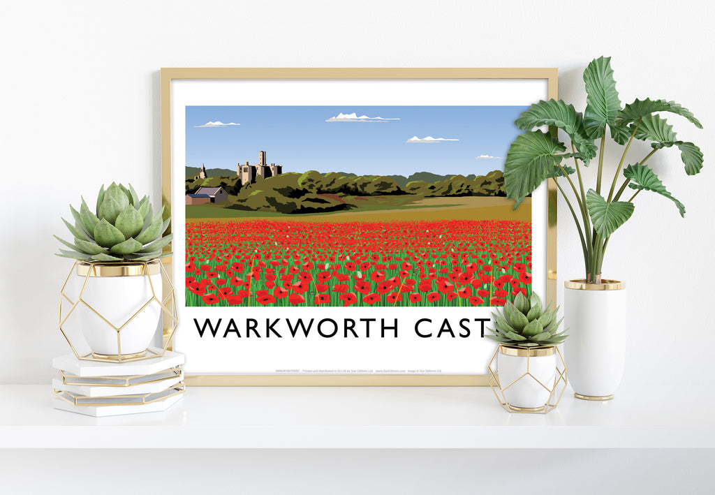 Warkworth Castle By Artist Richard O'Neill - Art Print