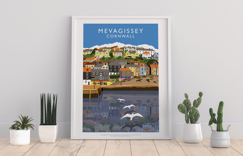 Mevagissey- Cornwall - 11X14inch Premium Art Print