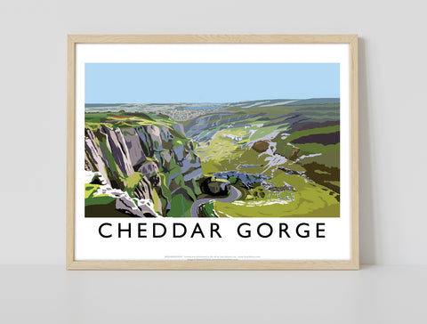 Cheddar Gorge By Artist Richard O'Neill - Premium Art Print