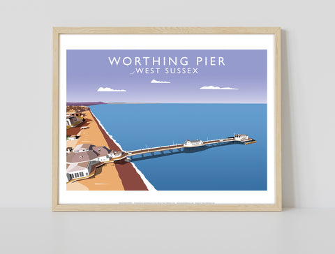 Worthing Pier By Artist Richard O'Neill - Premium Art Print