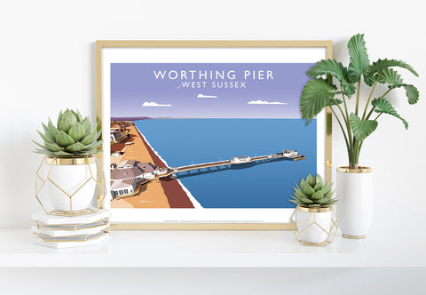 Worthing Pier By Artist Richard O'Neill - Premium Art Print