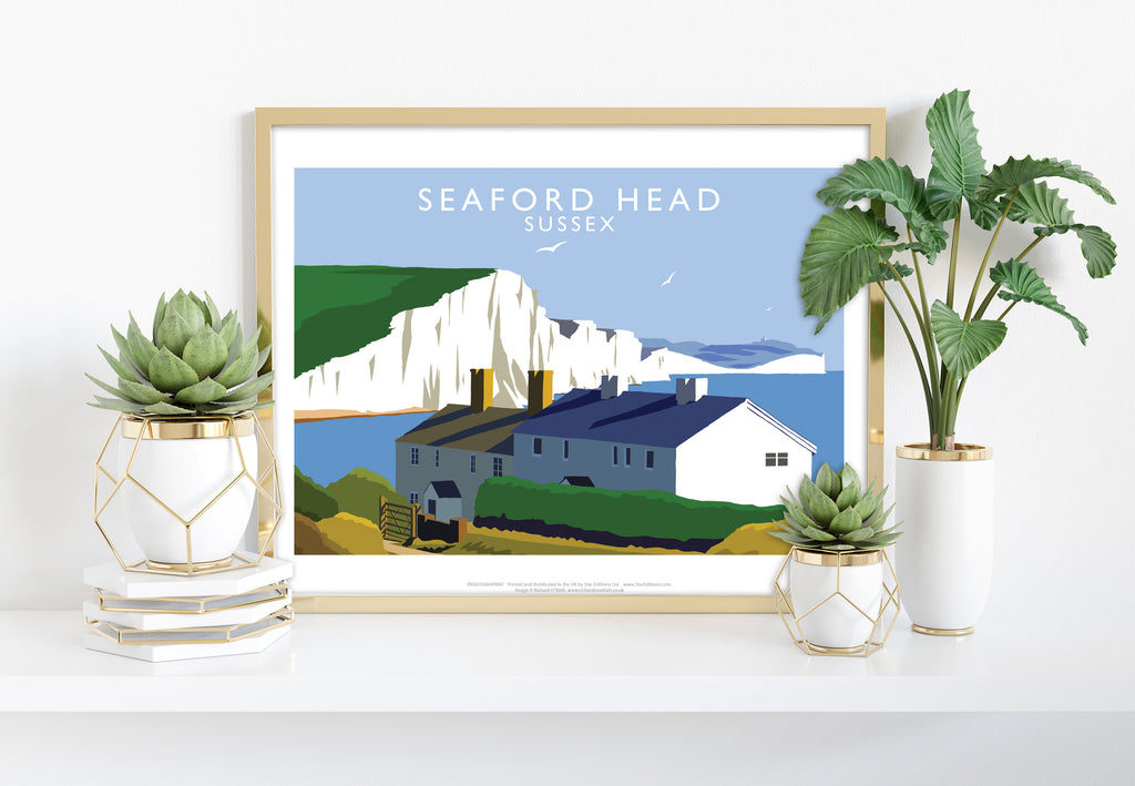 Seaford Head By Artist Richard O'Neill - Premium Art Print