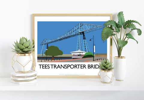Tees Transporter Bridge By Artist Richard O'Neill Art Print