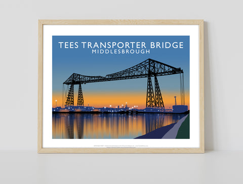 Tees Transporter Bridge (Night) -Richard O'Neill Art Print