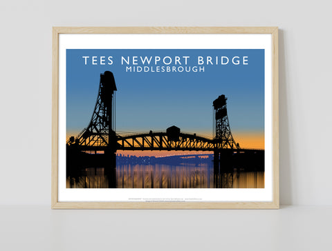 Tees Newport Bridge (Night) - Richard O'Neill Art Print