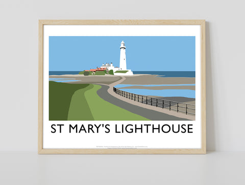 St Mary's Lighthouse By Artist Richard O'Neill - Art Print