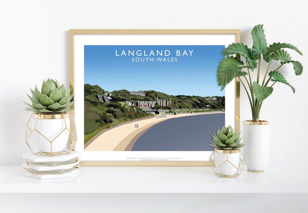 Langland Bay, Wales By Artist Richard O'Neill - Art Print
