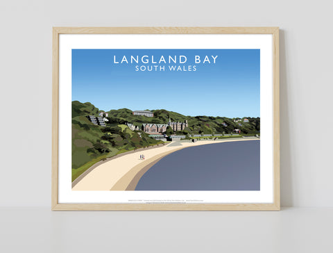 Langland Bay, Wales By Artist Richard O'Neill - Art Print