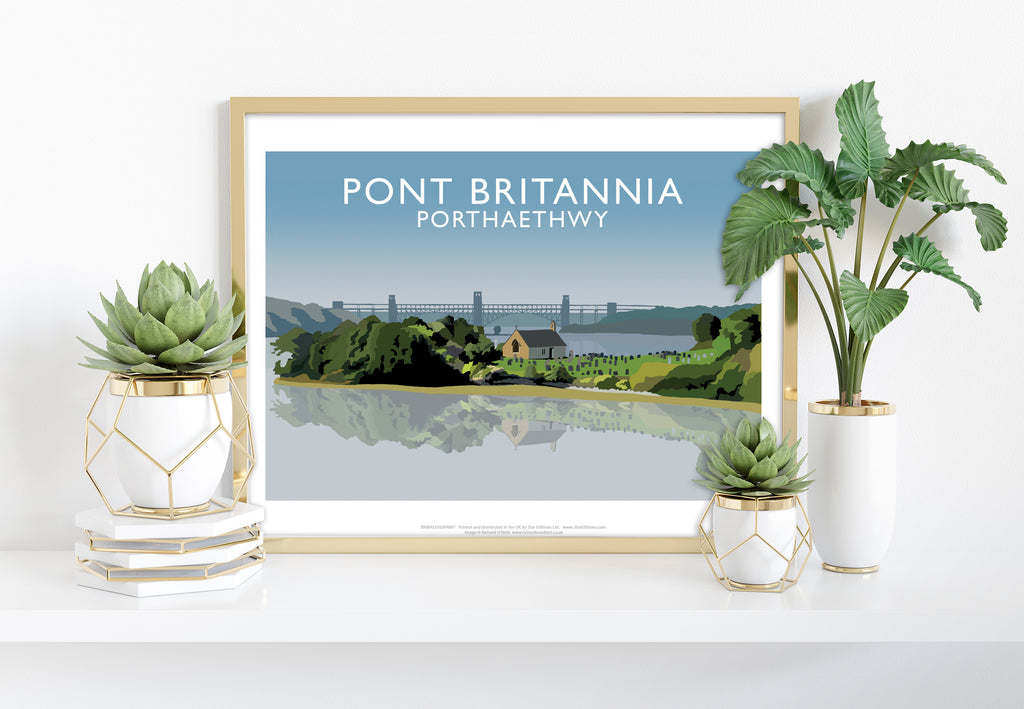 Pont Britannia By Artist Richard O'Neill - 11X14inch Premium Art Print