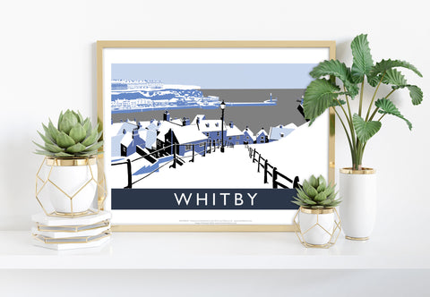 Whitby (Blue) By Artist Richard O'Neill - Premium Art Print