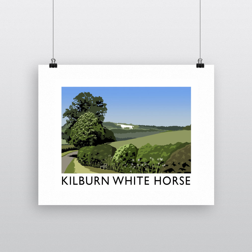 The Kilburn White Horse, Yorkshire 11x14 Print
