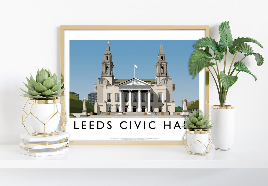 Leeds Civic Hall By Artist Richard O'Neill - Art Print