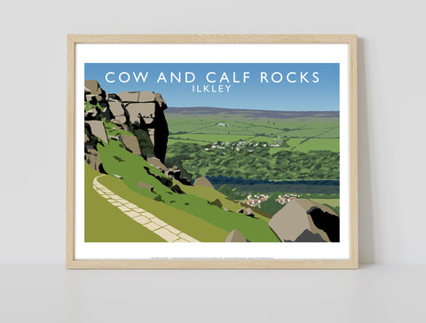 Cow And Calf Rocks By Artist Richard O'Neill - Art Print