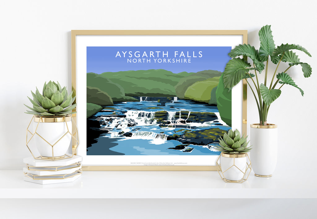 Aysgarth Falls By Artist Richard O'Neill - 11X14inch Premium Art Print