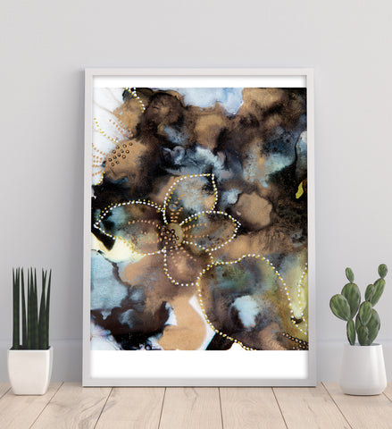 SHW74: Black & Gold Abstract