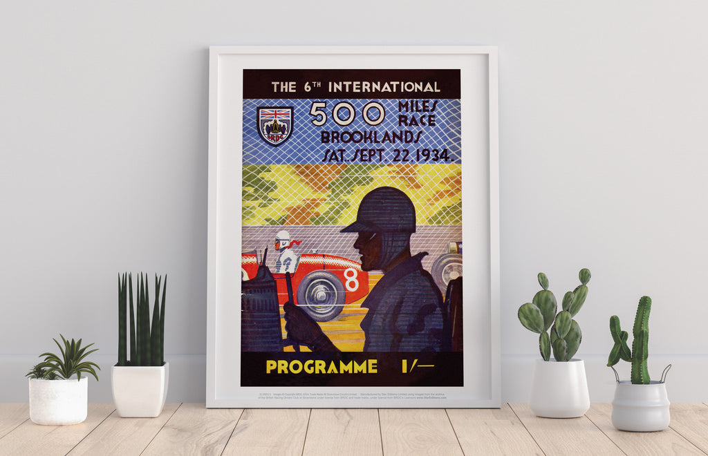 500 Miles Race Programme- 1934 - 11X14inch Premium Art Print