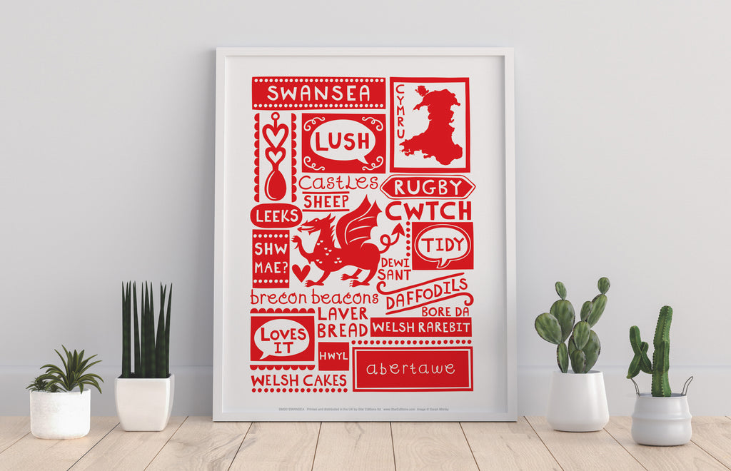 Welsh Poster- Swansea - 11X14inch Premium Art Print