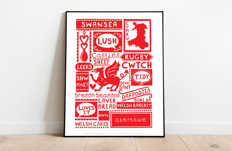 Welsh Poster- Swansea - 11X14inch Premium Art Print