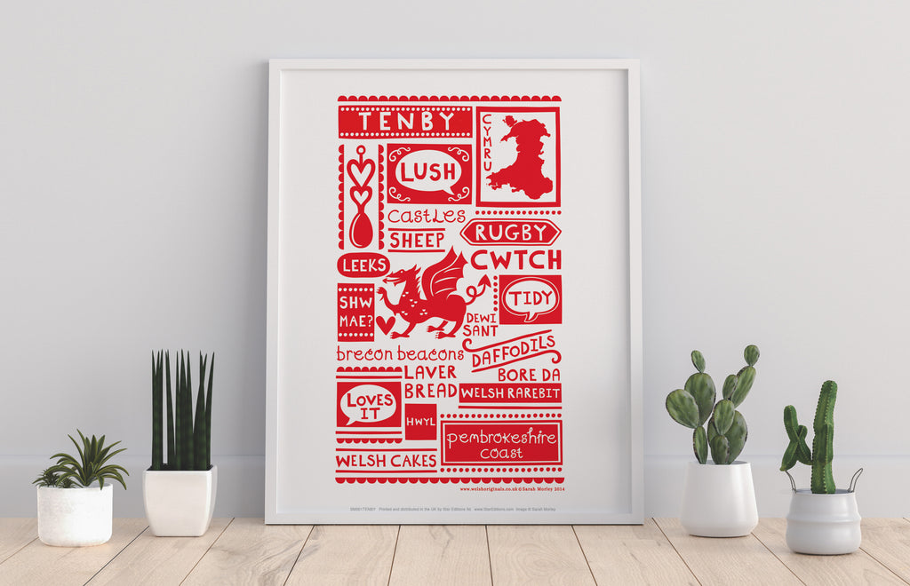 Welsh Poster- Tenby - 11X14inch Premium Art Print