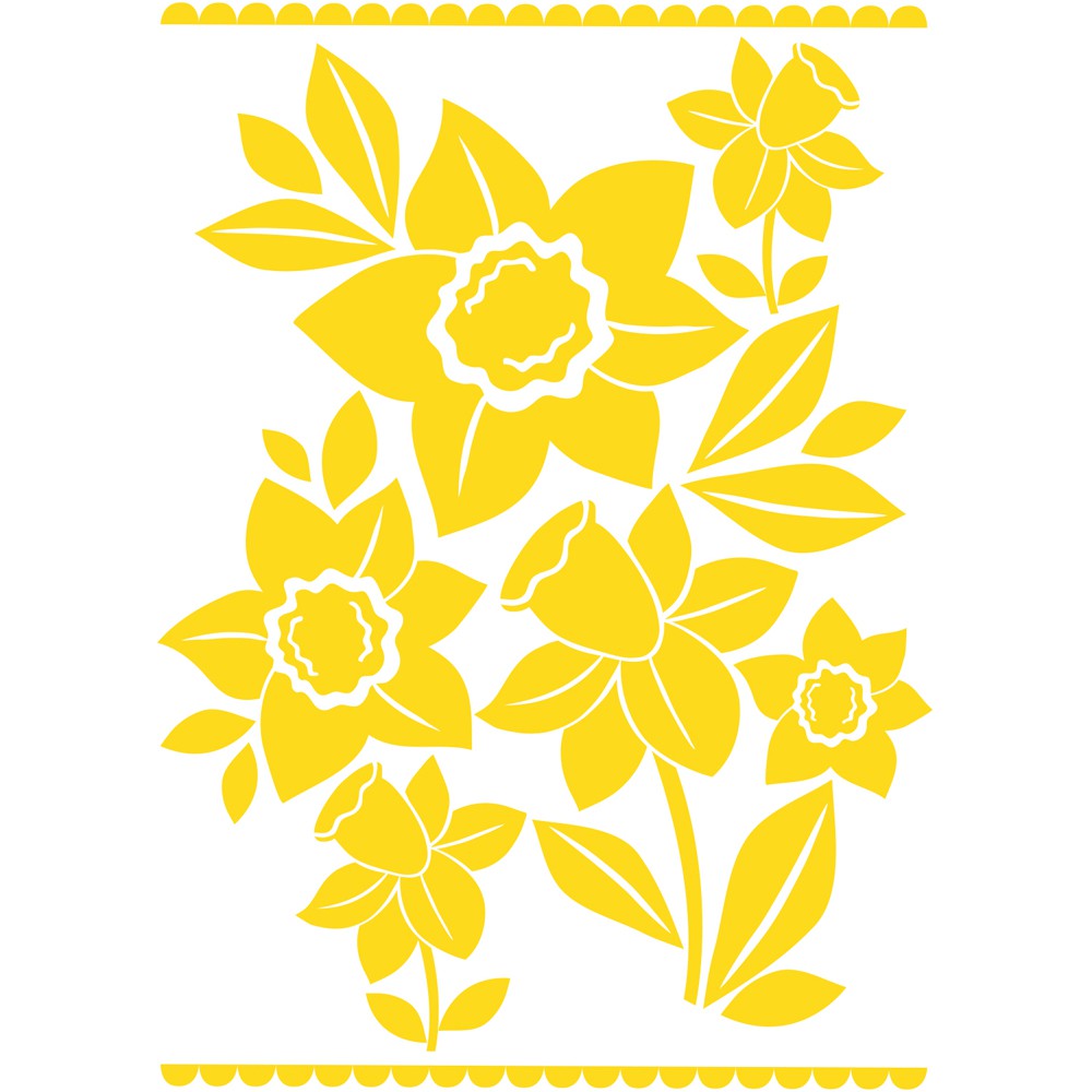Daffodils 20cm x 20cm Mini Mounted Print