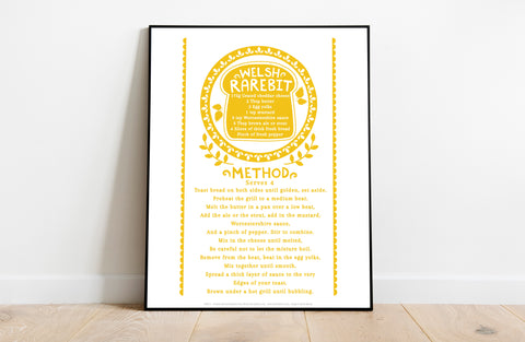 Welsh Rarebit Recipe - 11X14inch Premium Art Print