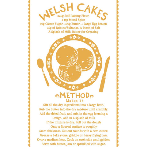 Welsh Cakes 20cm x 20cm Mini Mounted Print