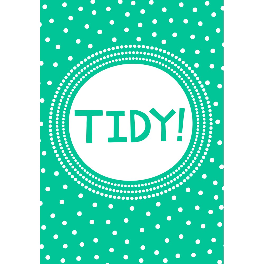 Tidy! 20cm x 20cm Mini Mounted Print