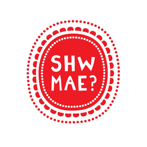 Shw Mae? 20cm x 20cm Mini Mounted Print