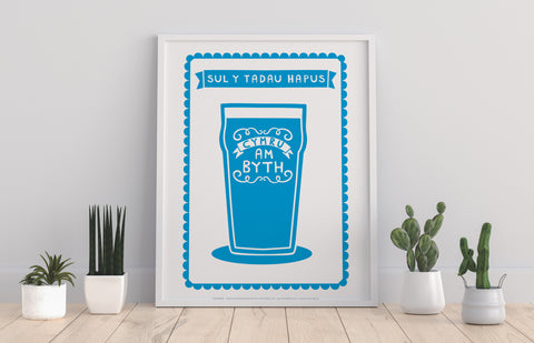 Welsh Poster- Sul Y Tadau Hapus - 11X14inch Premium Art Print