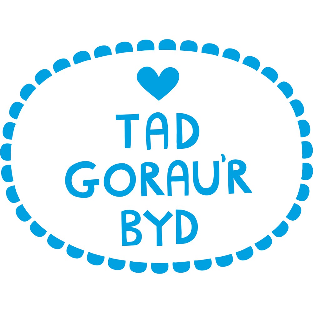 Tad gorau'r byd 20cm x 20cm Mini Mounted Print