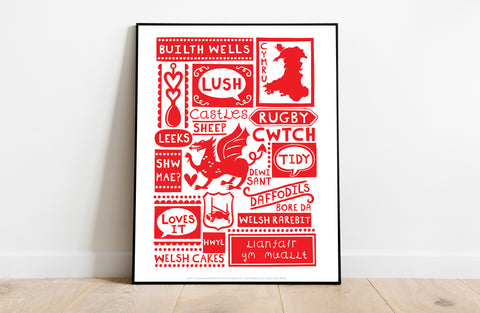 Welsh Poster- Bulith Wells - 11X14inch Premium Art Print