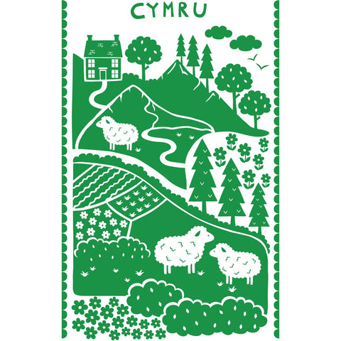 Cymru 20cm x 20cm Mini Mounted Print