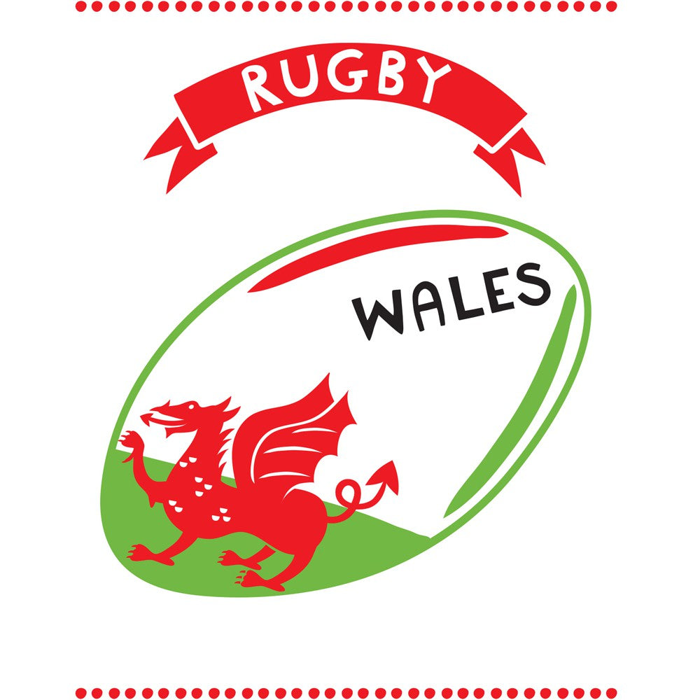 Wales Rugby 20cm x 20cm Mini Mounted Print