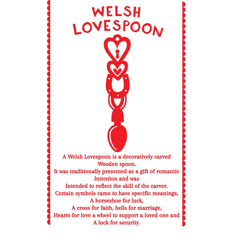 Welsh Lovespoon 20cm x 20cm Mini Mounted Print