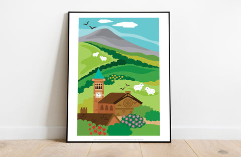 Welsh Countryside - 11X14inch Premium Art Print