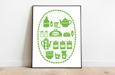 Welsh Food Words- Green - 11X14inch Premium Art Print