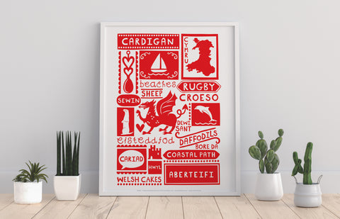 Welsh Poster- Cardigan - 11X14inch Premium Art Print