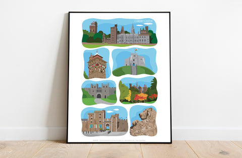 Cardiff Castle - 11X14inch Premium Art Print