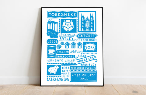 English Poster- Yorkshire - 11X14inch Premium Art Print