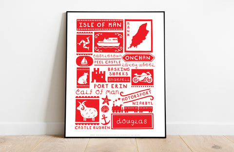 English Poster- Isle Of Man - 11X14inch Premium Art Print