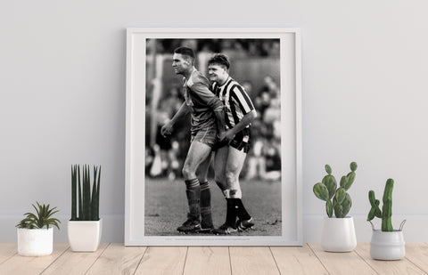 Vinnie Jones and Paul Gascoigne - Cheeky Squeeze Art Print