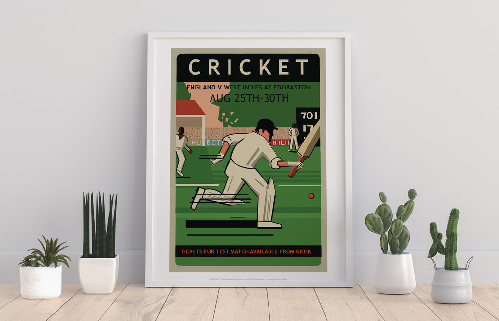 Cricket Poster- England Vs West Indies - Premium Art Print