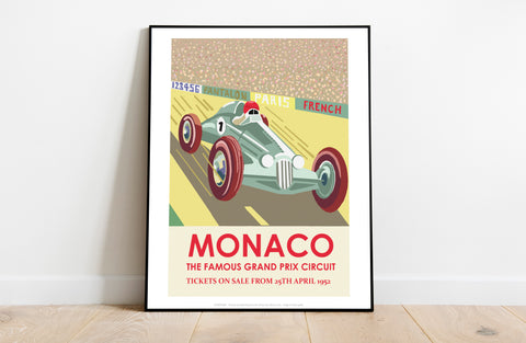 Monaco Grand Prix Poster- 1952 - 11X14inch Premium Art Print