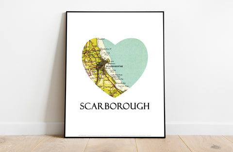 Map Of Scarborough- Loveheart - 11X14inch Premium Art Print