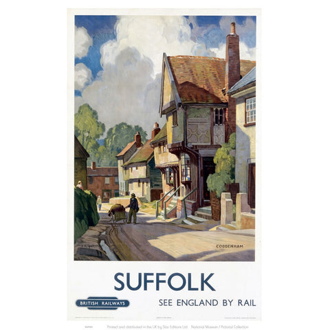 Coddenham Suffolk See England By Rail 24" x 32" Matte Mounted Print